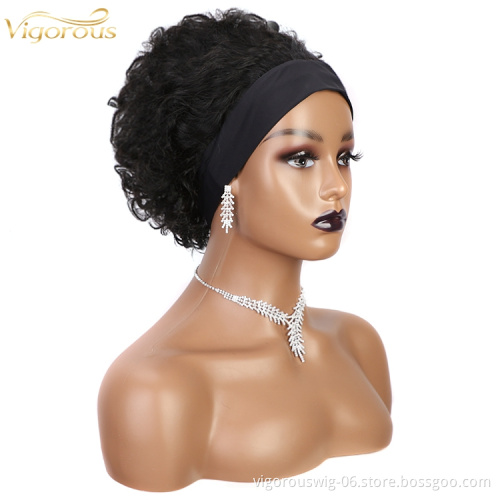 Vigorous vendor water wave wholesale cheap pixie cut short natural raw mink brazilian human hair grip headband wigs